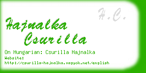 hajnalka csurilla business card